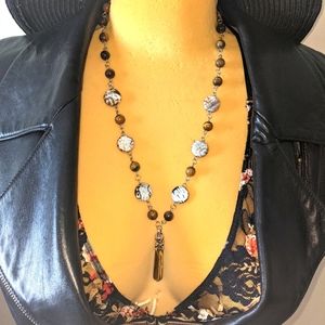 Handmade Genuine Tiger's Eye Agate Necklace